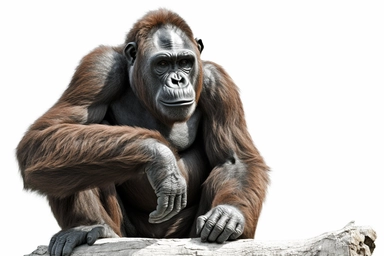 ape , highly detailed, isolated on white, clipart,