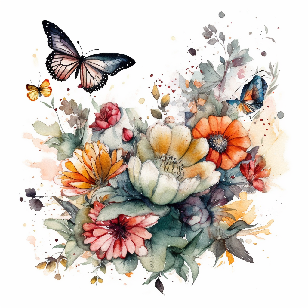 butterfly clip art black and white