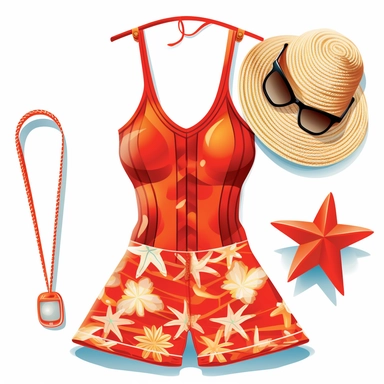 bikini bathing suit clipart, white background
