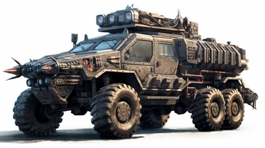 isolated images, illustrations on a white background, heavy armored vehicle , serene, dark fantasy ,Clipart, cartoon, realistic, isolated, full building, highly detailed, hdr, 32K, photo expert quality,game asset , hyperrealistic and highly detailed, isol