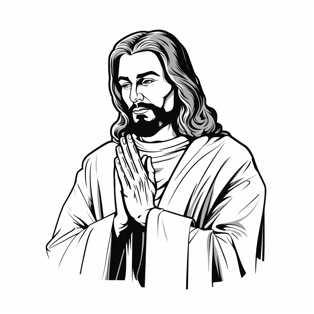 cartoon praying cliparts