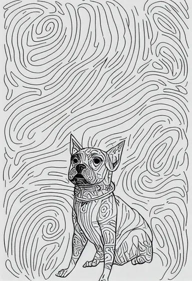 thick lines, 1 simple drawing, 1 , 1bit, 1 full body steampunk dog, sticker art, 1 color by numbers, 1 coloring page for adults, 1 , printable outlined artwork, 1 smooth curved lines, 1, coloring book style, 1, line art, 1 just the outline, white paper, white backdrop, crisp lines, vector image, svg style, clipart style,