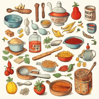 clip art international cooking ingredients