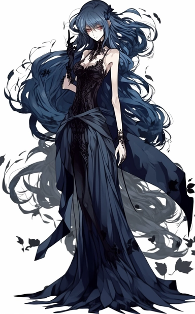 wff ghoul anime character ghoul anime, ghoul anime png clipart, in the style of exquisite clothing detail, light navy and black, graceful curves