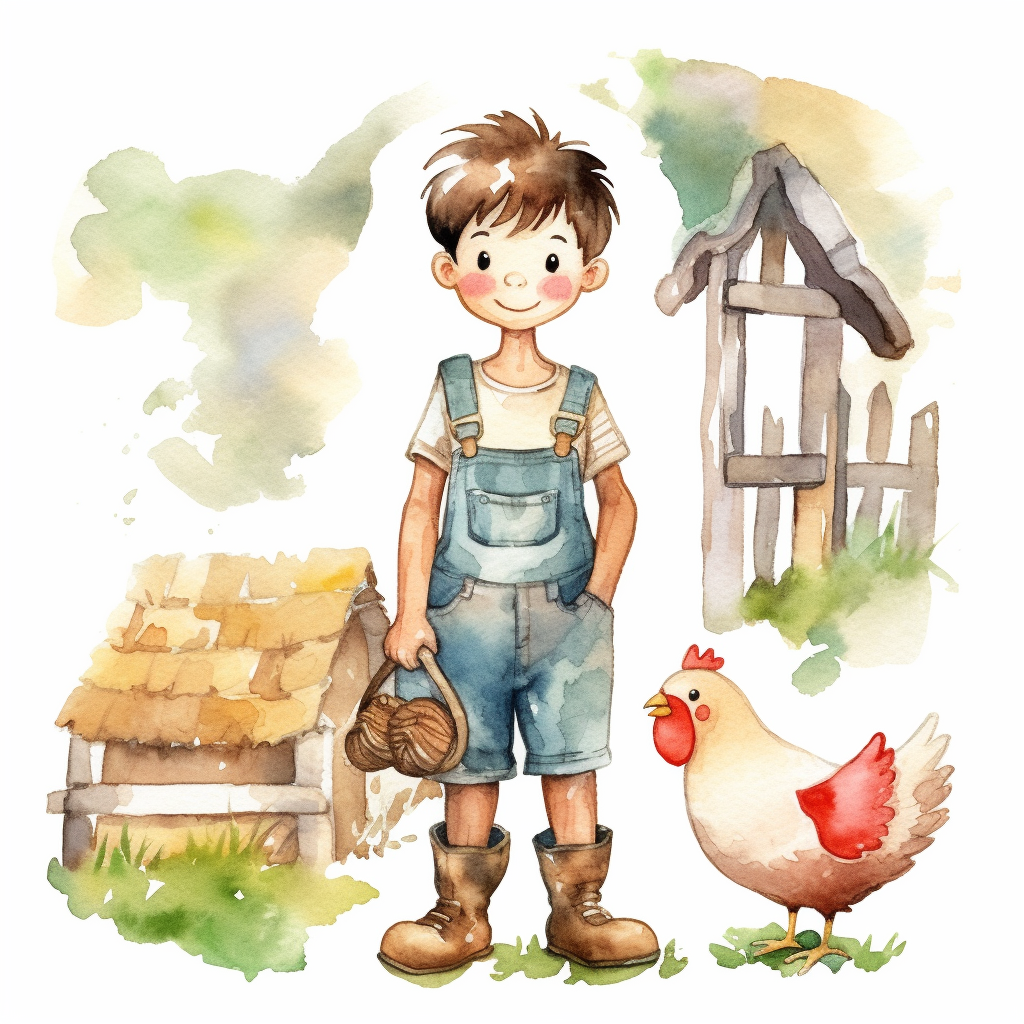 boy farming cliparts