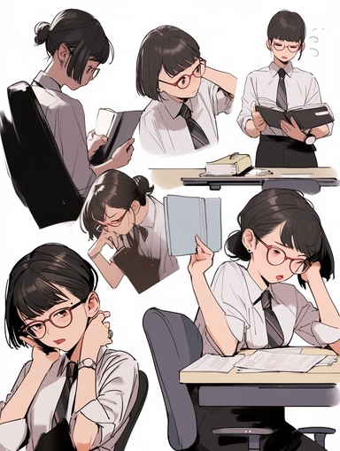 trending on pixiv,no background,Paper texture,pop manga,line art,rough sketch,japanese anime,graffiti touch,japanese manga,overtime, japanese women,kawaii,tired expression, desk, computer, late at night, colleagues, office, documents, paperless, cup, coffee, pen, glasses, company, high heels, suit, stress, fatigue, work, light, table, monitor, work clothes, hair tie, labor, mouse, keyboard, clock, night, chair, meeting room, frown, mirror, water bottle, headphones, lighting, memo, tissue box, cl