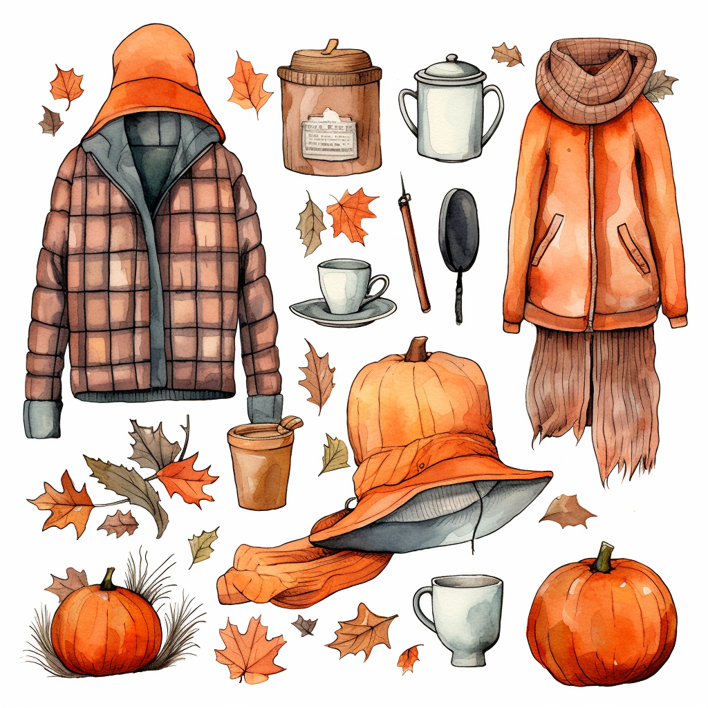 autumn cliparts black