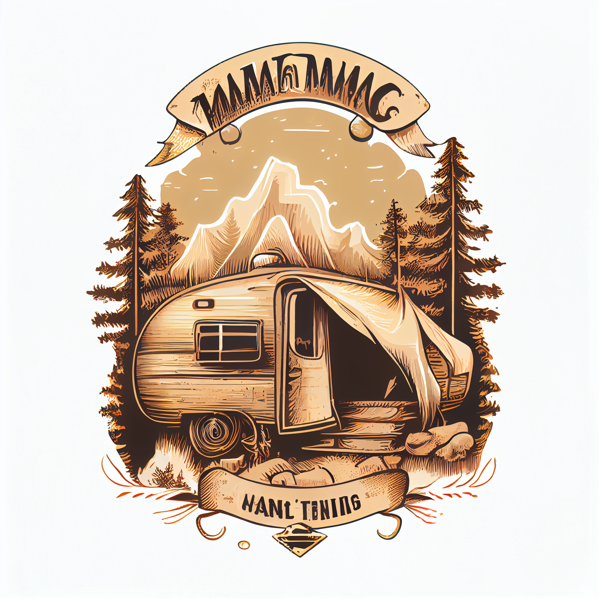 camping shirt cliparts