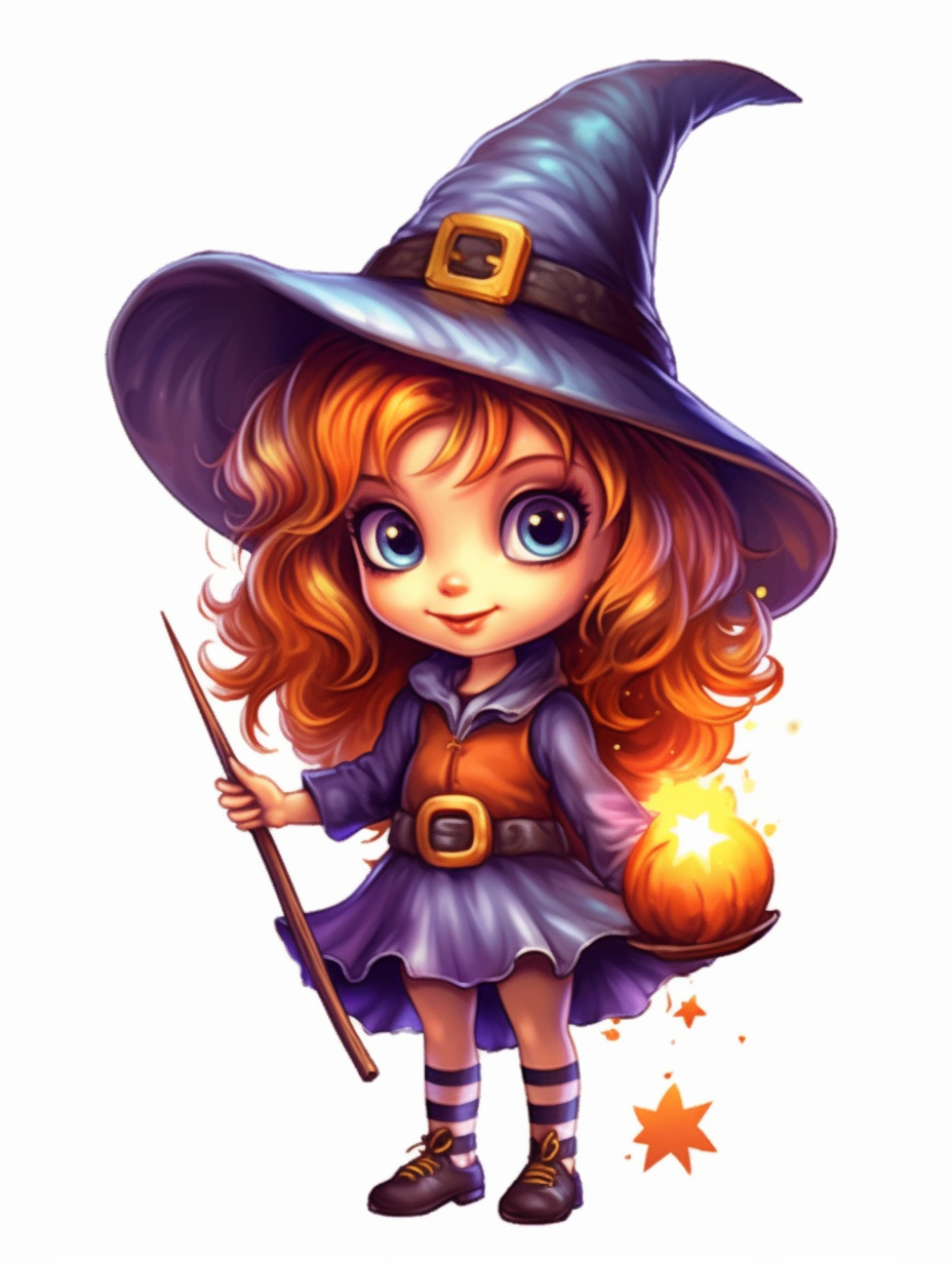 cute witch clipart