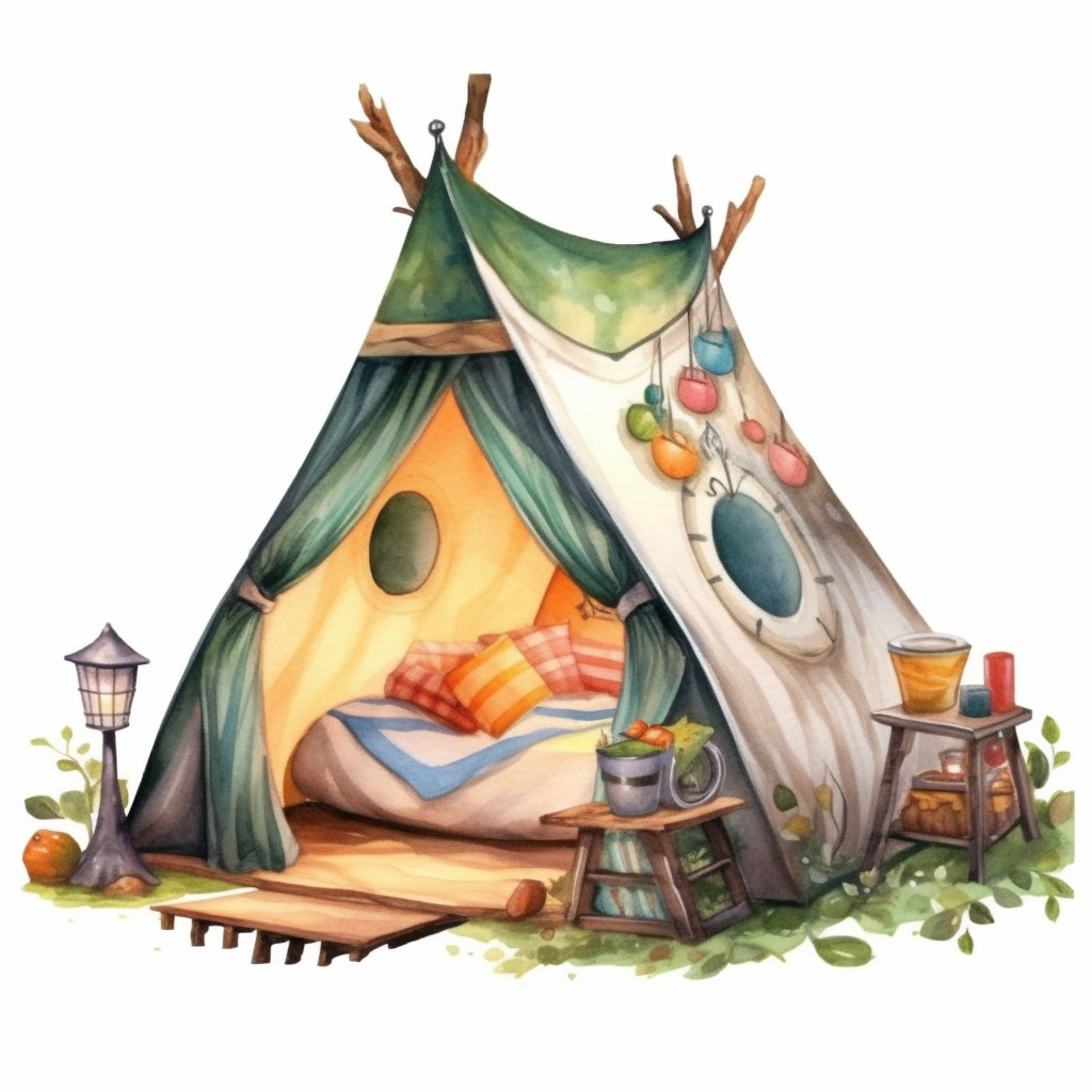 camping tent clipart