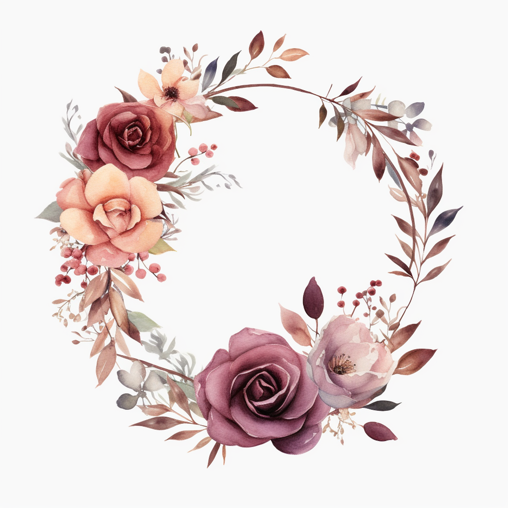 circle rose cliparts