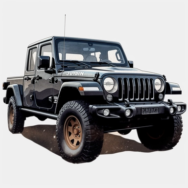 a black jeep gladiator Clipart