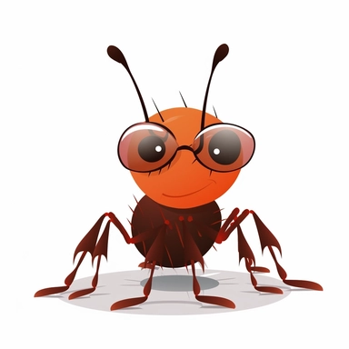 Cute Ant , Aquatic style, clipart, white background,