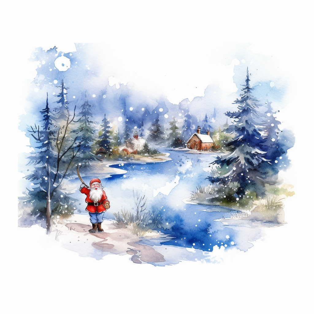 blue santa cliparts
