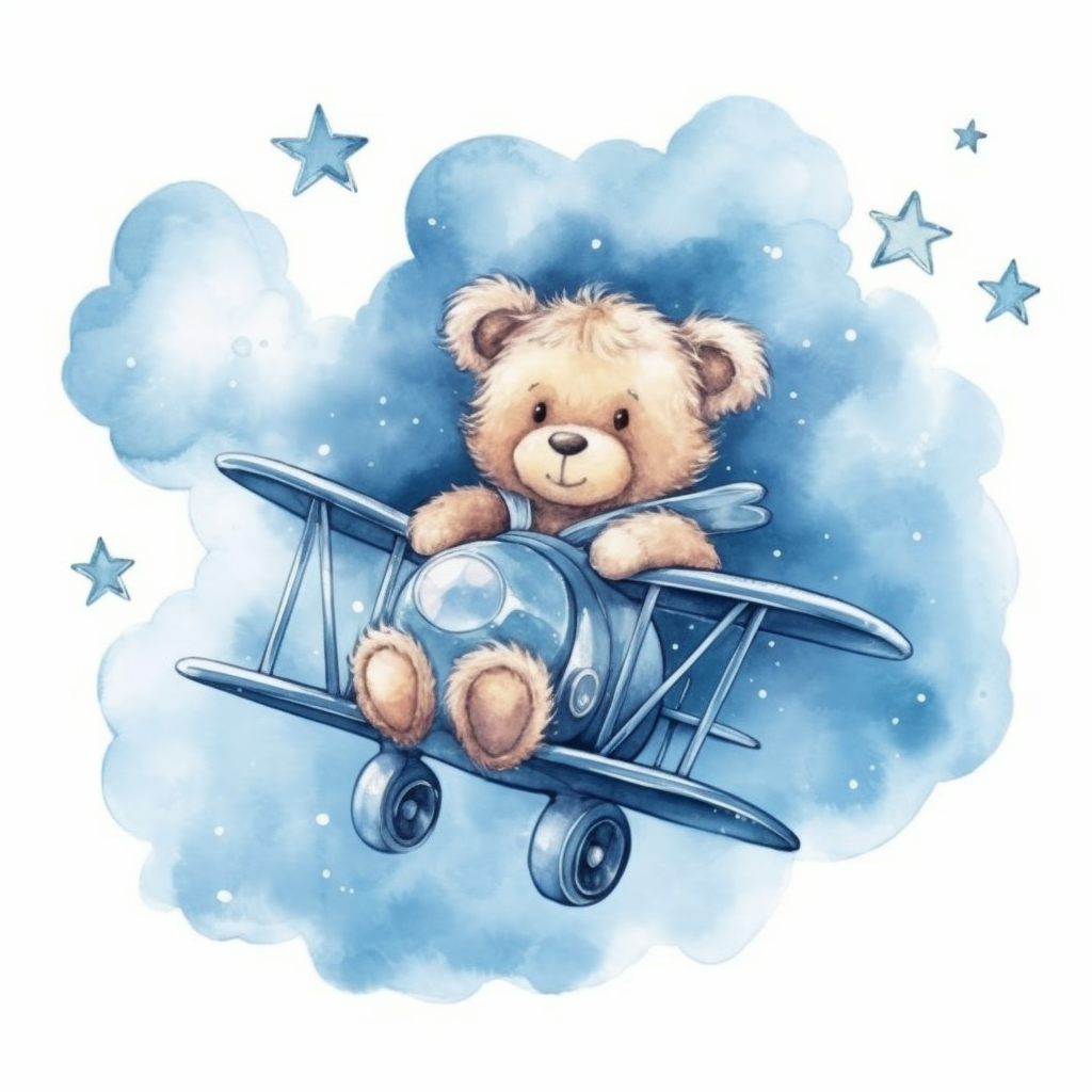 blue plane cliparts
