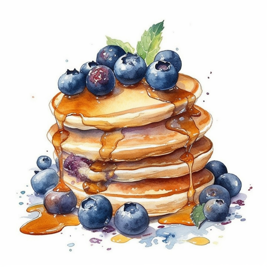 blueberry pancakes cliparts