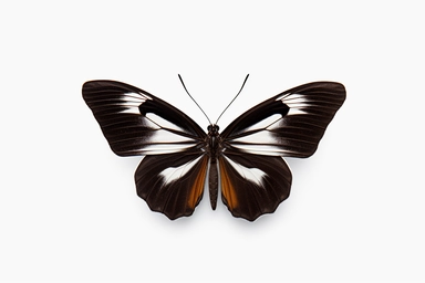Zebra Longwing Butterfly half side, clipart, hd, on white background, spaced out