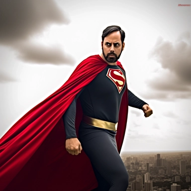 a stunning image of a powerful superhero, standing with their cape billowing in the wind. Use a high-quality digital camera to capture every detail, making the superhero look larger than life. The image should reflect the style of Superman, with bright colors and a bold, cinematic feel. Use dynamic lighting to create a sense of drama and excitement, and experiment with different camera angles to capture the superhero's heroic stance. baby, stickers, clipart, white background 9:16