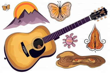 acoustic guitar clipart