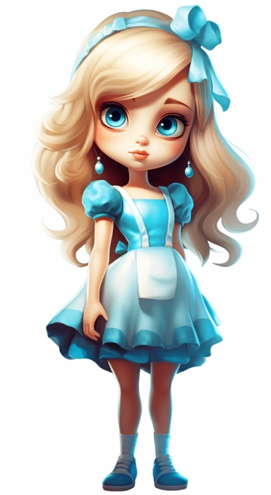 cartoon images vector free cliparts, cute alice little baby girl, illustration disney style, dark turquoise and light white, detailed costumes, blink-and-you-miss-it detail, aurorapunk, white background, light brown and light blue