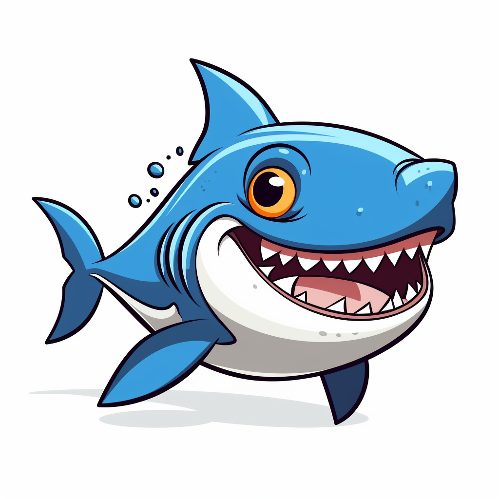 cartoon shark clipart
