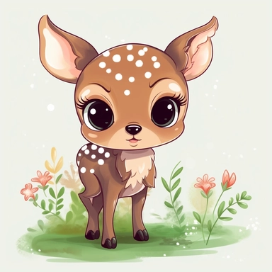 cute baby deer clip art