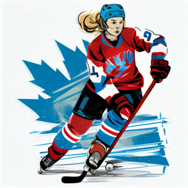 clipart of female hockey player