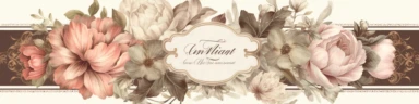 vintage inspired printable rectangle label with intricate sepia colored borders and hand drawn details. detailed with soft watercolor flowers. No text. Isolated clipart on solid white background