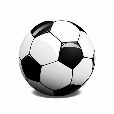 soccer ball clipart, black and white, white background