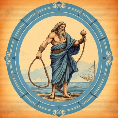 vintage style greek mythology figure clipart