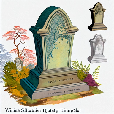 4 victorian watercolor highgate cemetery headstone clipart images