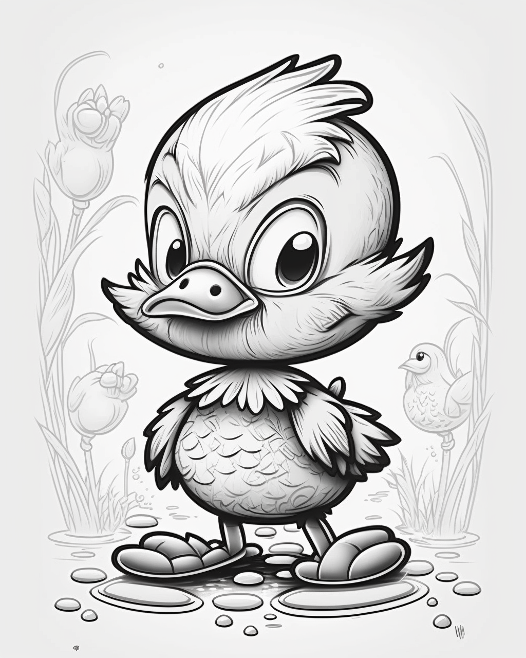 duck drawing cliparts