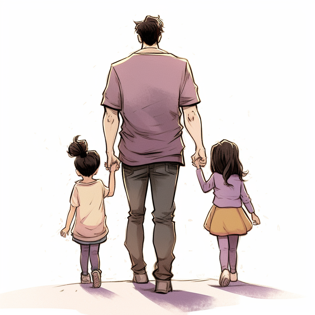 father walking cliparts