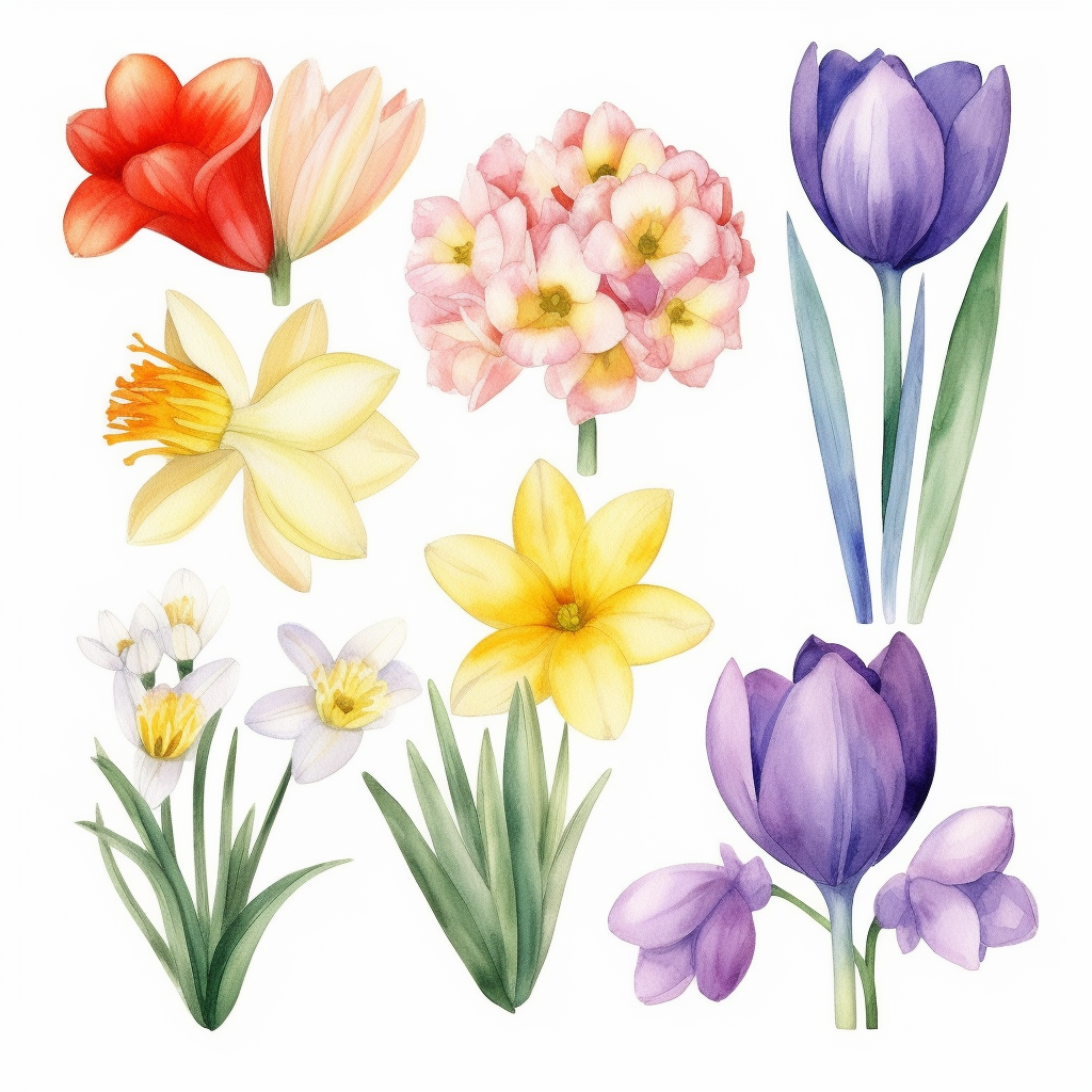 crocus flower cliparts