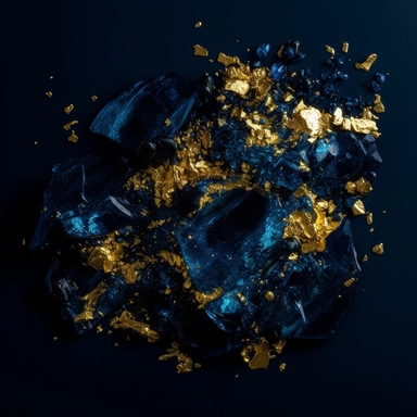 clip art dark blue alcohol ink with gold glitter, epic detail, dark blue background centered, photography, 16k, high quality, super detail, best quality, high details, super detail