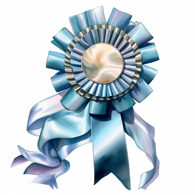 a award, clipart, realistic, detailed, pastel watercolor