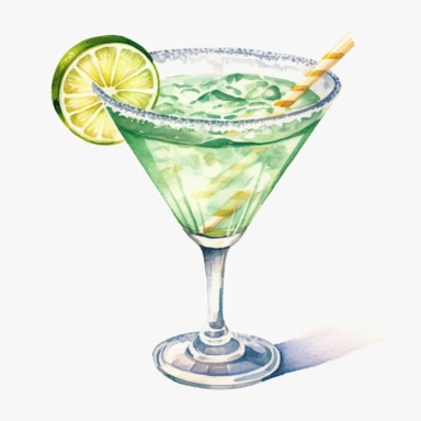Watercolour realistic margarita cocktail in cocktail glass with straw and cocktail umbrella beautifully detailed realistic margarita cocktail , PNG image,transparent background ,ultra highly detailed, 18k, sharp focus, bright photo with vibrant colours, digitally enhanced,photographic, enhanced graphics, png format, straight, sharp focus, bright lighting, intricate detailed png image ,high definition,300dpi,graphic clipart,computer graphics