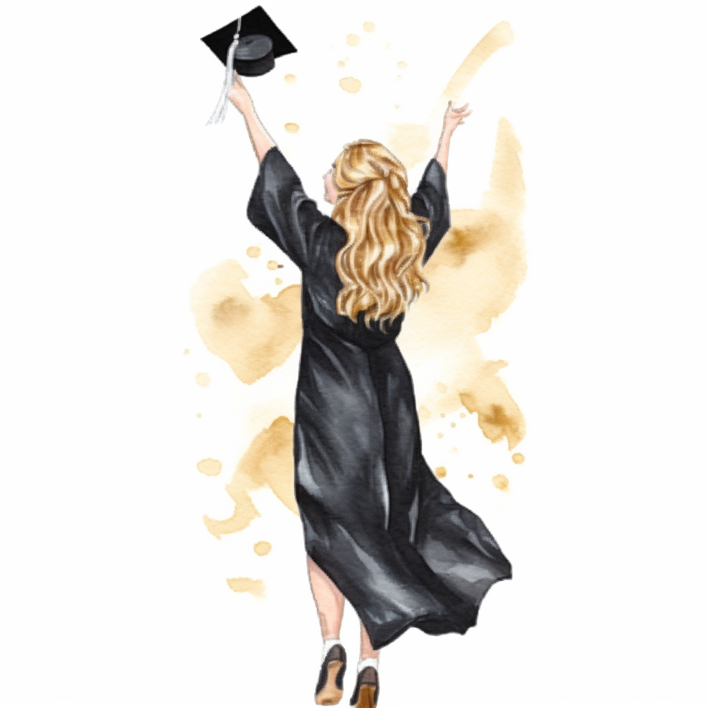 cap and gown clipart