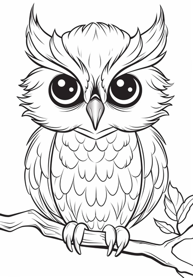 simple and easy coloring page design, coloring page for kids, owl Winking one eye at a time. , cartoon character silhouette illustration cliparts image, high resolution, #screenshotsaturday, whimsical children's book illustrator, Kęstutis Kasparavičius