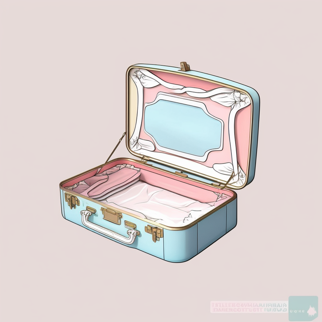 open suitcase clipart