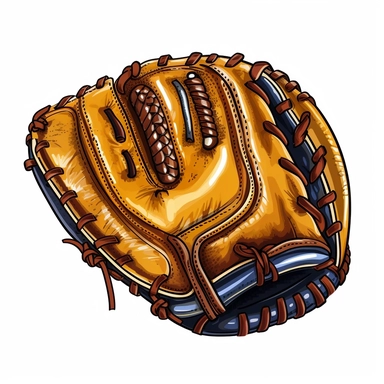 baseball glove, clipart, cartoon