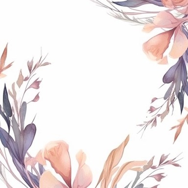 delicate Meadow Floral and leaves corner Frame Watercolor, , Spring Clipart, dust, Minimalistic Flowers Watercolor, Elegant Blooms, dainty florals, watercolor illustration, hand drawing style