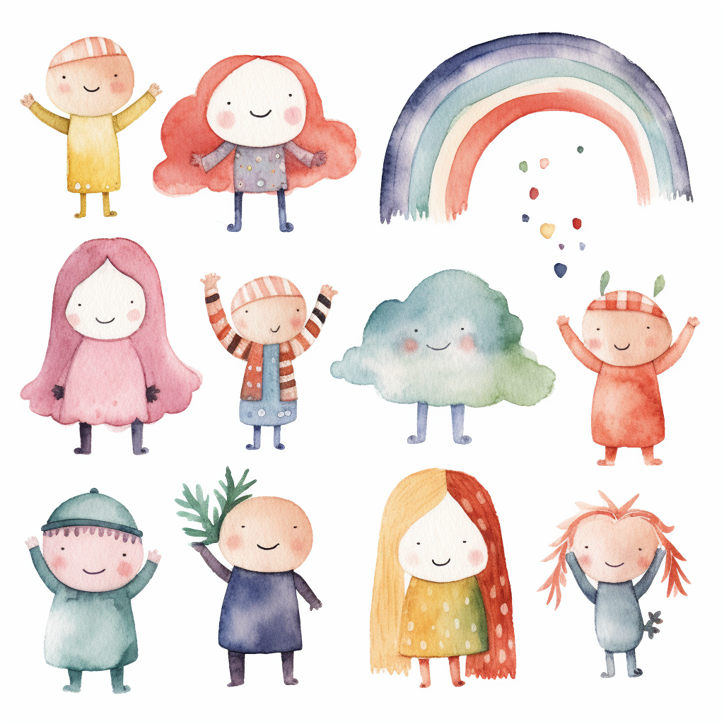 color rainbow cliparts