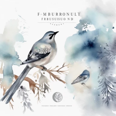 Create an exquisite collection of ultra-detailed Watercolor Winter Clipart, capturing the serene beauty of the season. Paint a whimsical woodland scene, adorned with delicate snowflakes, glistening icicles, and lush evergreen trees. Incorporate graceful bird clipart, focusing on the enchanting bluejay, capturing its vibrant feathers and lively demeanor with the soft strokes of watercolors. Embrace the serene palette of winter, blending shades of icy blue, snowy white, and muted earth tones. Ensu