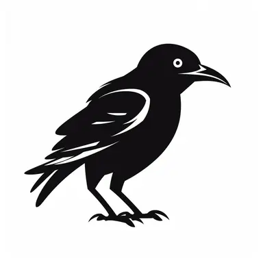 black and white silhouette of a halloween bird with teeth, clipart style, white background, thick lines, vector, simple design, flat colour, solid colour