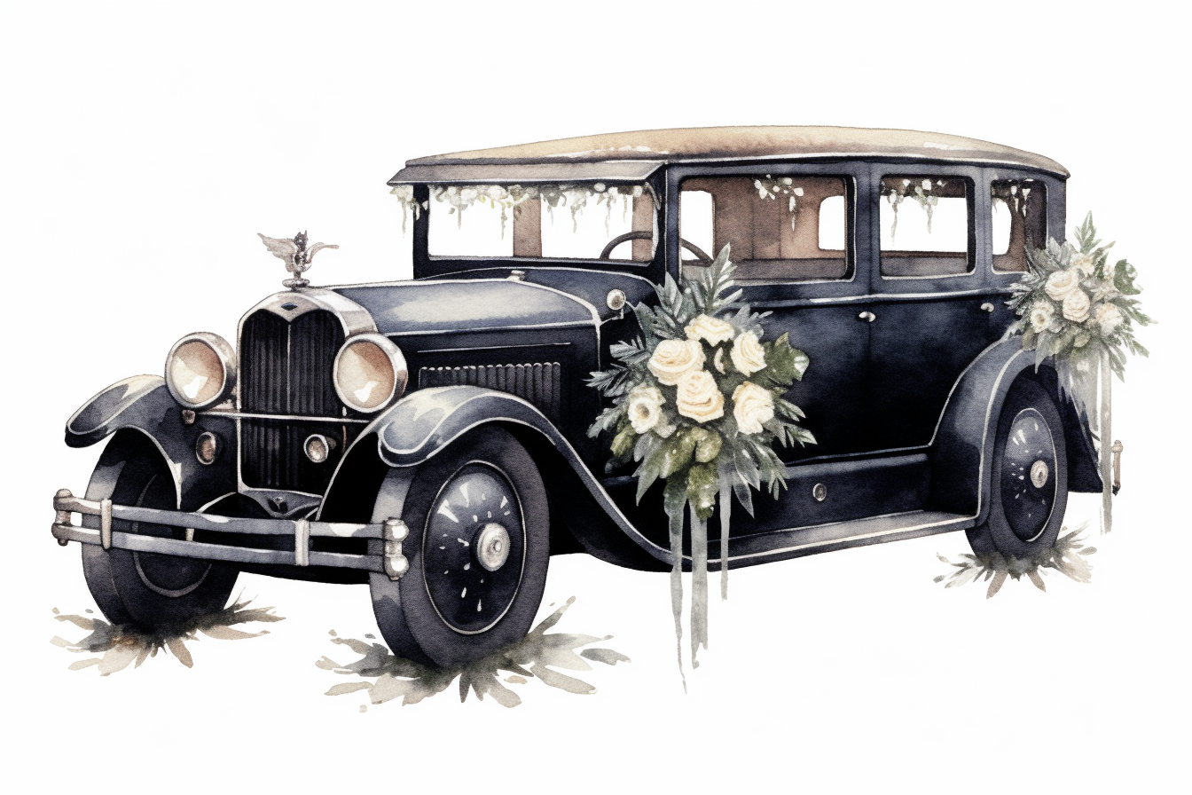black and white car clipart