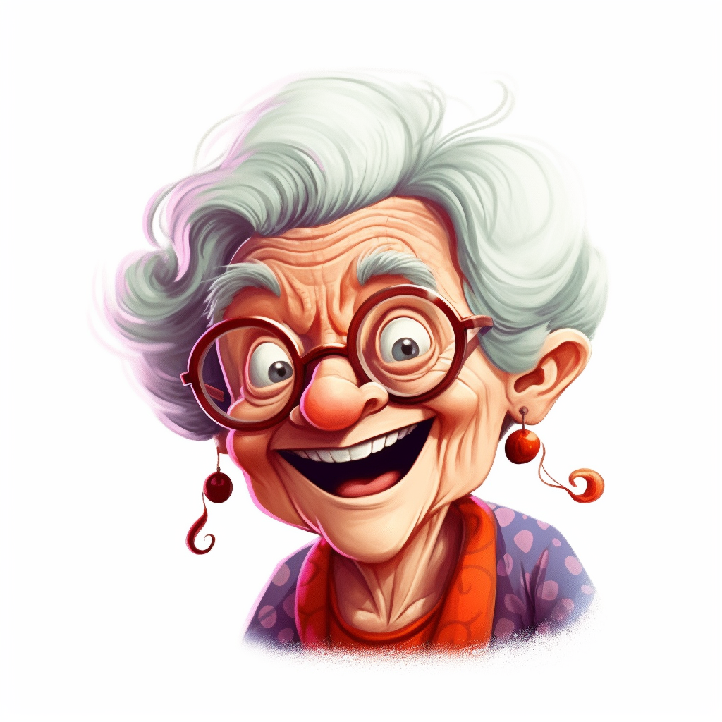 old lady clipart