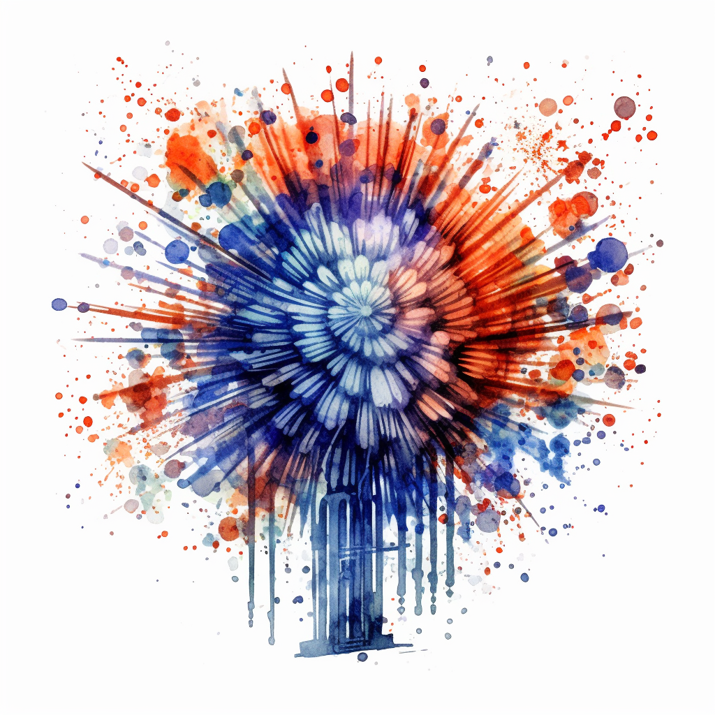 4th of july fireworks clipart