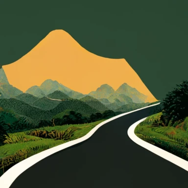 clipart winding mountain road