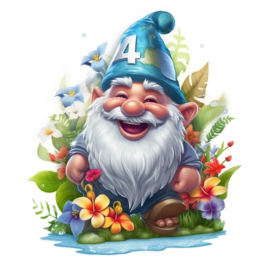 blob:https://discord.com/9e86f402-ac49-4fa8-97b9-b640345ddad6, gnome in hawaii clipart, white background
